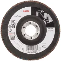 Bosch LAMELLENSCHUURSCHIJF DIAM. 125 MM, KORREL 80, HAAKSE UITVOERING