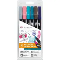 Tombow ABT Dual Brush Pen set - 6 stuks - vintage colours
