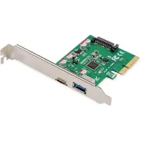 Digitus PCI Card Tarjeta PCIe, USB Type-C + USB-A