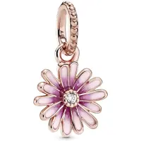 Pandora Moments Roze Madeliefje Hangende Bedel - Roségoud