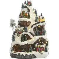 Lumineo Kersttafereel | | Bergdorpje (75 leds, Bewegend, Muziek)