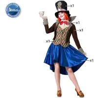 Atosa Crazy Hat Woman Costume Bruin 2XL Kinderen
