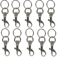 Basi 8120-9100 4026434004335 Sleutelkarabijn Zilver 10 stuk(s)