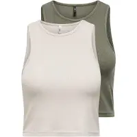 ONLY Crop-top ONLBELIA S/L CROP TOP CS JRS 2PACK (set, 2-delig)