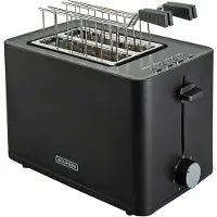 Bourgini Tosti Toaster - Broodrooster met Tostiklemmen - Zwart- Extra brede sleuf geschikt voor 2 tosti's - Instelbare bruiningsstand en ontdooifunctie