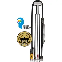 Lezyne Micro Floor Drive Digital HVG voetpomp (Max 90 psi / 6.2 bar) Zilver
