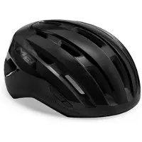 MET-Helmets Miles Road Helm Glans Zwart 2021 || Maat: S-M (52-58 cm)