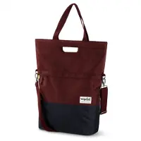 URBAN PROOF Gerecyclede shopper fietstas 20 liter - bordeaux rood/grijs