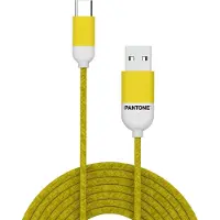 Pantone Usb A naar Usb C Kabel 1,5m Nylon Geel