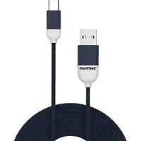 Pantone Usb A naar Usb C Kabel 1,5m Nylon Blauw