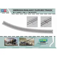 Hobby Boss Modelbouwpakket Militaire voertuigen - 82910 German Railway Curved Track Plastic - 1:72 - Modelbouw
