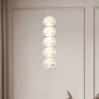 LumenXL Dimbare hanglamp met gouden details, 5-lichts - Aella