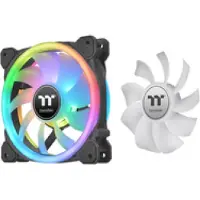 Thermaltake CL-F137-PL12SW-A PC-ventilator Zwart (b x h x d) 184 x 129 x 162 mm Incl. LED-verlichting, Incl. RGB-verlichtingsbesturing