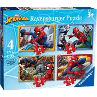 Ravensburger puzzel Spiderman - Vier puzzels 12+16+20+24 stukjes - kinderpuzzel