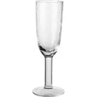 Broste Copenhagen Hammered Champagneglas Doorzichtig - Champagneglazen Mondgeblazen Glas Clear - 14496277