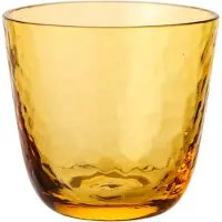 Broste Copenhagen Hammered glazen amber set van 12 stuks - 14496282