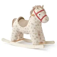 Kids Concept Schommelpaard - Gestippeld - Aiden - Wit/Beige - - OneSize - Schommelpaarden