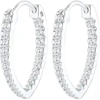 Elli Oorbellen zilver / transparant
