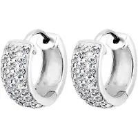 Elli - Elli Oorbellen Dames creolen Elegant met kristallen in 925 Sterling Zilver verguld Oorringen