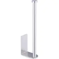 Relaxdays zelfklevende reserverolhouder - wc rolhouder zonder boren - rvs toiletrolhouder