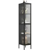 VCM Stalen vitrinekast Glazen vitrinekast Staande vitrinekast 160x30x35 Floka XL Stalen vitrinekast Glazen vitrinekast Staande vitrinekast 160x30x35 Floka XL