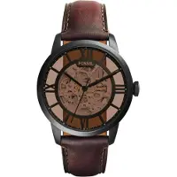 Fossil Analoog horloge donkerbruin / antraciet