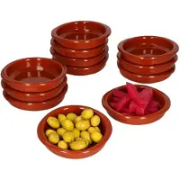 MamboCat Set van 12 Cazuela kleikommen Bernd met handgrepen 10,5cm XS - 99511