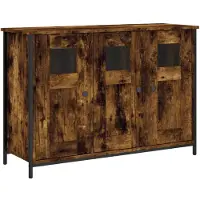 vidaXL Dressoir 100x35x70 cm bewerkt hout gerookt eikenkleurig