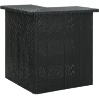 vidaXL Hoekbar, zwart, 100x50x105 cm, polyrotan