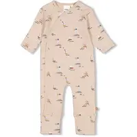 Feetje boxpak Boat beige Jongens Stretchkatoen Ronde hals All over print - maat 68