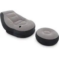 Intex - Opblaasstoel - Ultra Lounge met Poef - 102cm x 137cm x 79 cm