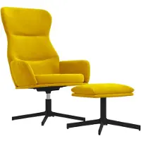 vidaXL Relaxstoel fluweel mosterdgeel
