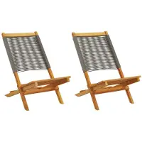 vidaXL Tuinstoelen 6 st inklapbaar massief acaciahout grijs