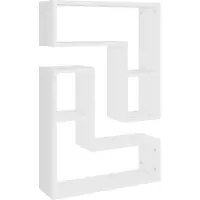 vidaXL Wandschappen 2 st 50x15x50 cm bewerkt hout wit