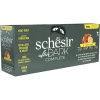 Schesir 12x80g After Dark kip & ei natvoer voor katten