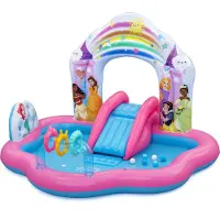 Bestway Speelzwembad m. Accessoires - 221 x 193 cm - Disney Prin - - OneSize - Zwembaden