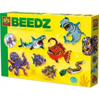 SES Creative Beedz Strijkkralen Set - Enge Zeedieren - Vanaf 5 Jaar - 2400 Stuks - Knutselen - PVC-Vrij - Schoencadeautjes Sinterklaas