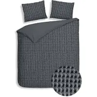 Heckett & Lane Dekbedovertrek Vafala Steel-Grey Percal-260 x 200 / 220 cm | Extra Breed