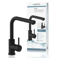 Schutte Vital Design Keukenkraan - met Sensor - uittrekbare uitloop - Mat Zwart