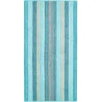 Cawö Douchelaken Cawö Unique Stripes Turquoise (70 x 140 cm)