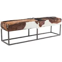 Kare design Country Life Eettafel Bank - B140 X D35 X H45 Cm - Geitenhuid