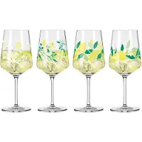 Ritzenhoff Aperitiefglas SOMMERTAU F24 Limoncello Hugo Set van 4 Inhoud 544 ml per stuk, Cocktailglazen, Veelkleurig