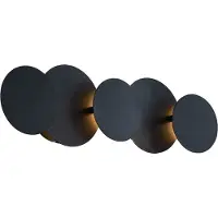 QAZQA Moderne wandlamp zwart incl. LED 3-staps dimbaar 5-lichts - Sunrise
