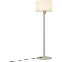 QAZQA Scandinavische buiten vloerlamp beige met witte kap IP44 - Mississippi