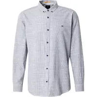 QS Overhemd donkerblauw / wit