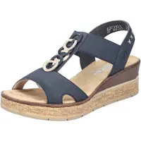 Rieker Sandalen met plateauzool en elastieken – Namur