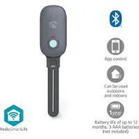 Nedis SmartLife Bodemvochtmeter | Bluetooth | Batterij Gevoed | IP55 | 0 - 100 % | Android / IOS - BTSM1GY