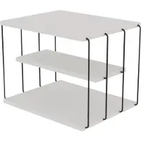Kalune Design Bijzettafel Lifon | spaanplaat wit 50x33x40 cm bijzettafels | NADUVI
