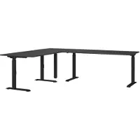 Germania Hoogteverstelbaar Hoekbureau Metaal, spaanplaat C-Voet 2,400 x 2,000 x 910 mm