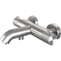 Brauer Brushed Carving thermostatische badkraan RVS geborsteld PVD
